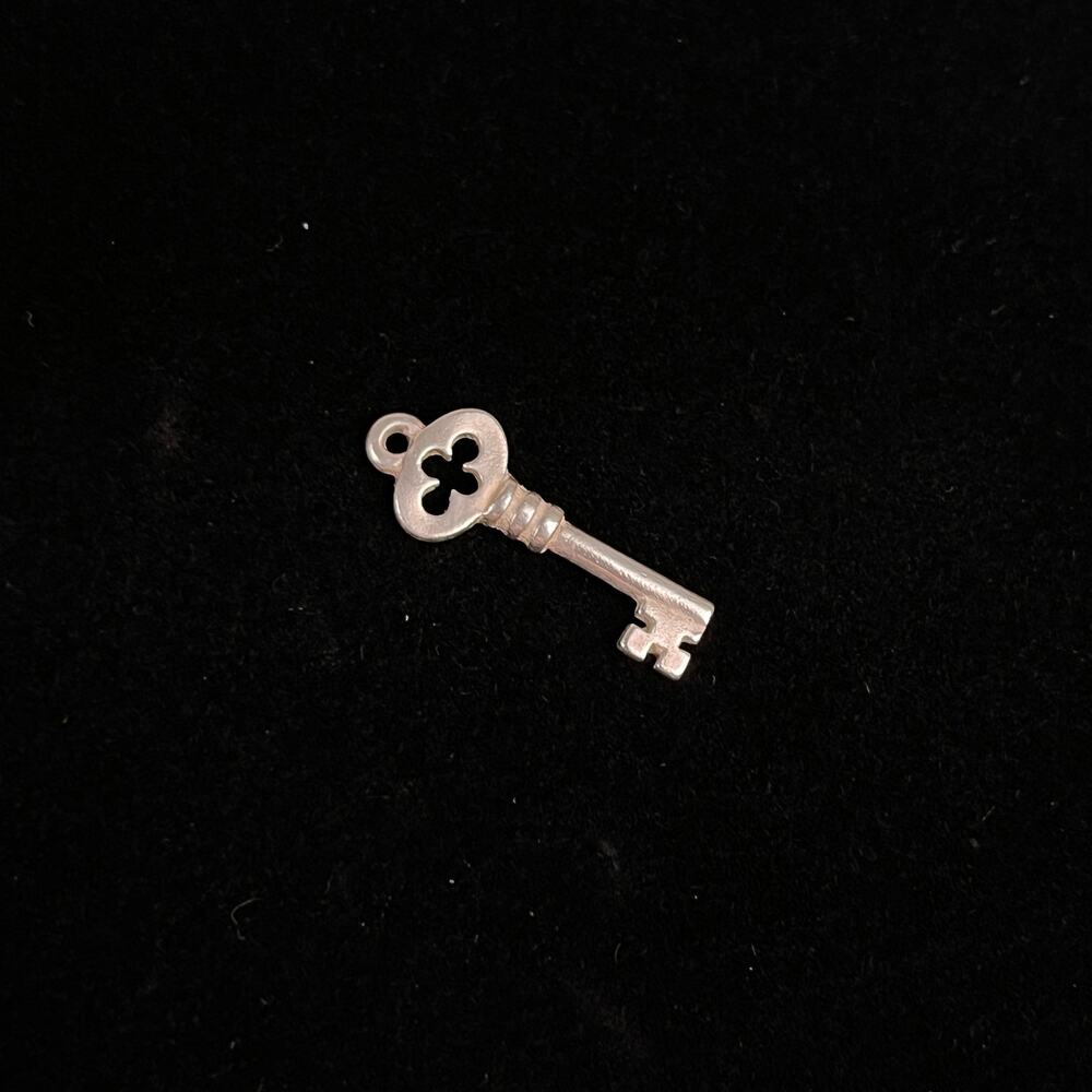 Rare Sterling Silver James Avery Skeleton Key Charm Retired
